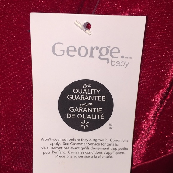 Infant Baby Girls George Holiday Christmas Formal Party Dress Size 12-18… - Picture 9 of 14